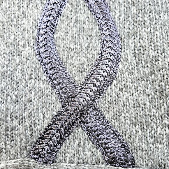 🦃 BCBGirls Gray Thick Sweater Poncho Shaw Turtle Neck Medium Winter Warm Cozy - Picture 7 of 12